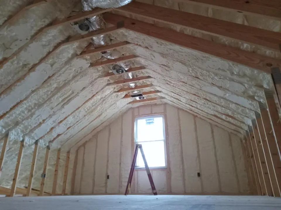 Spray foam roofing application for Crawl Space Insulation project in Cedarhurst
